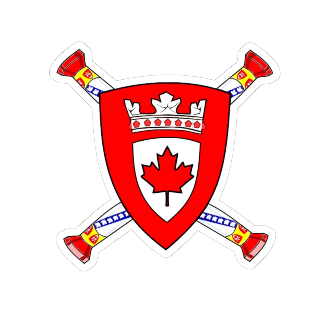 Arms of Chief Herald of Canada (Canada) (Coat of Arms) STICKER Vinyl Kiss-Cut Decal 4 Inch White - The Sticker Space