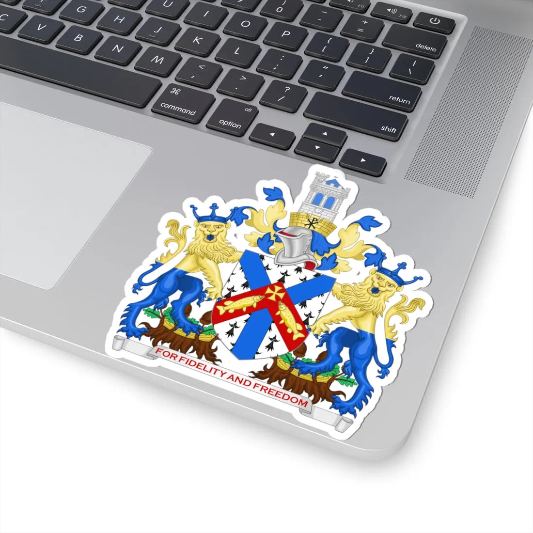 Arms of Christchurch Town Council (England) (Coat of Arms) STICKER Vinyl Kiss-Cut Decal - The Sticker Space
