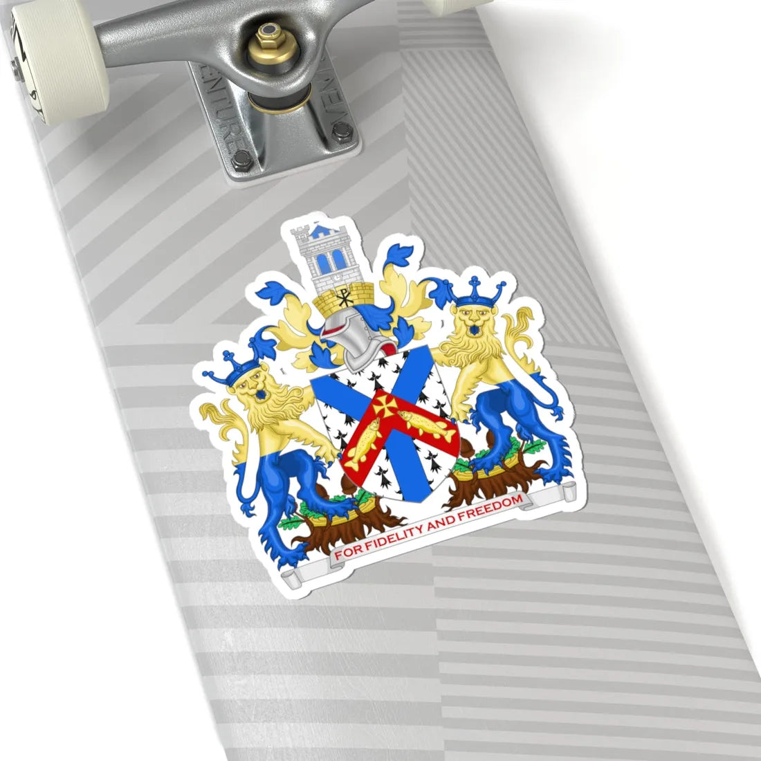 Arms of Christchurch Town Council (England) (Coat of Arms) STICKER Vinyl Kiss-Cut Decal - The Sticker Space