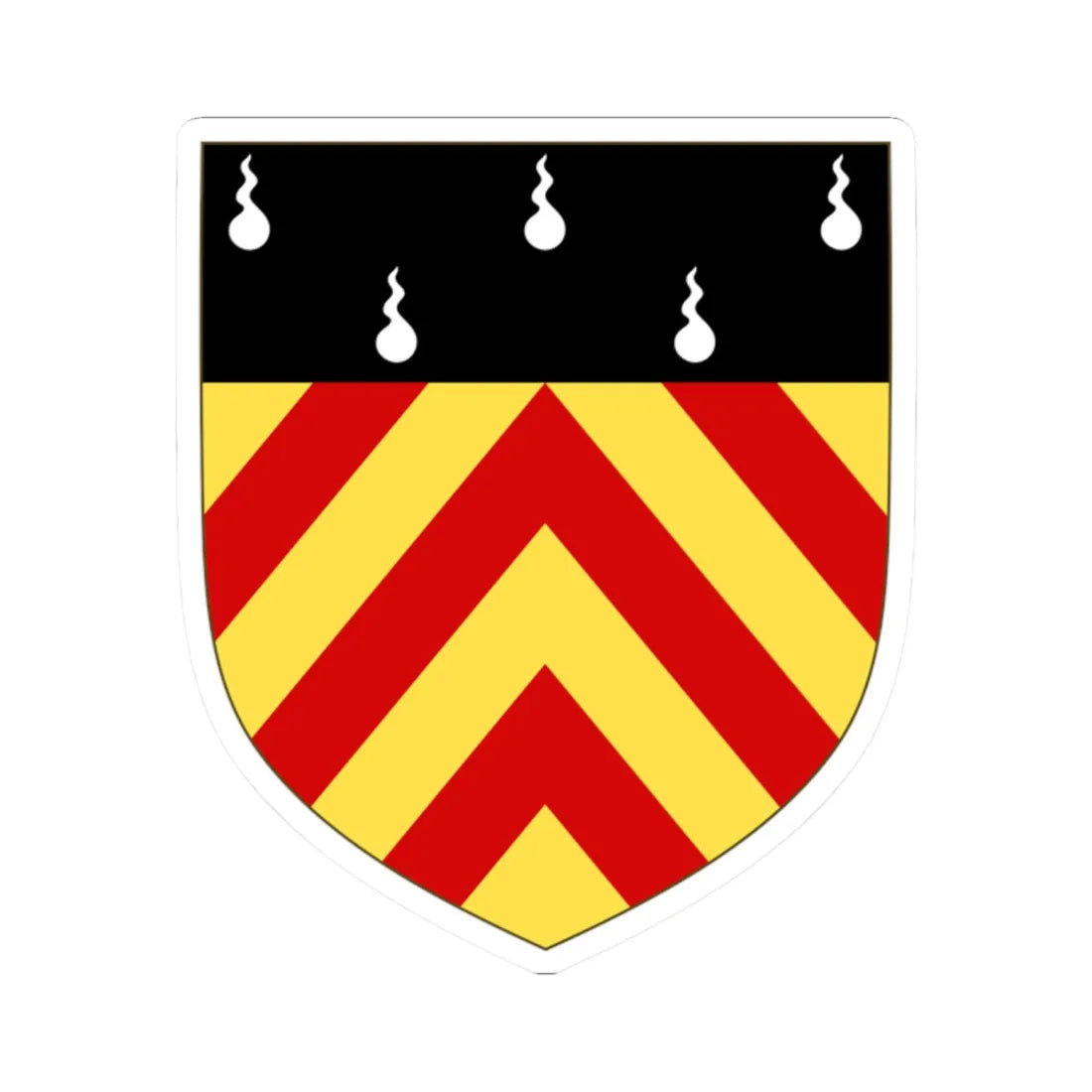 Arms of Clare Hall Cambridge (England) (Coat of Arms) STICKER Vinyl Kiss-Cut Decal 2 Inch White - The Sticker Space