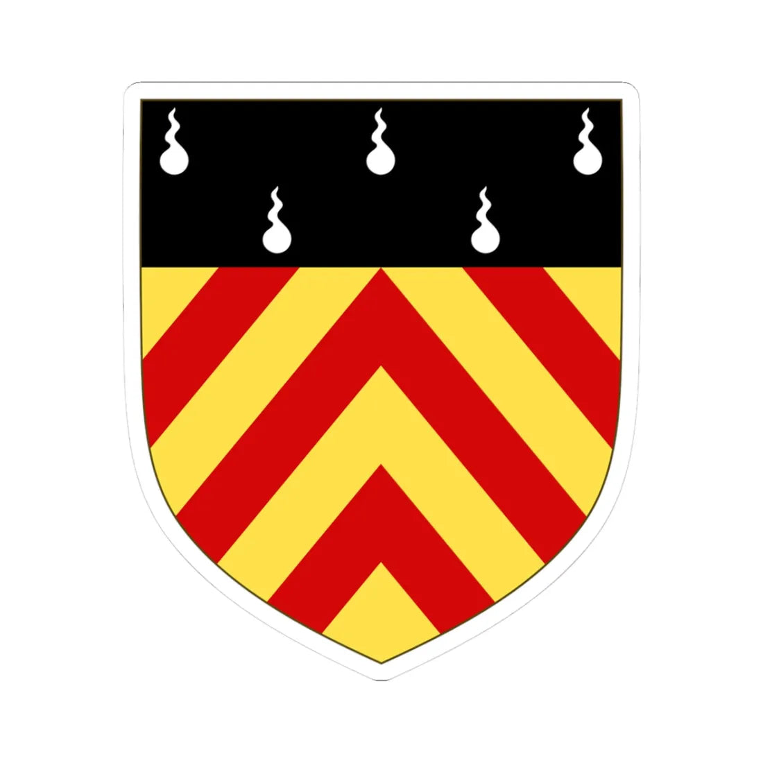 Arms of Clare Hall Cambridge (England) (Coat of Arms) STICKER Vinyl Kiss-Cut Decal 3 Inch White - The Sticker Space