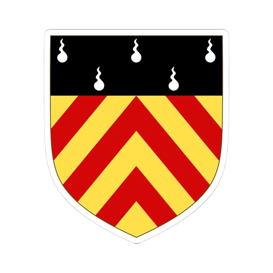 Arms of Clare Hall Cambridge (England) (Coat of Arms) STICKER Vinyl Kiss-Cut Decal 4 Inch White - The Sticker Space