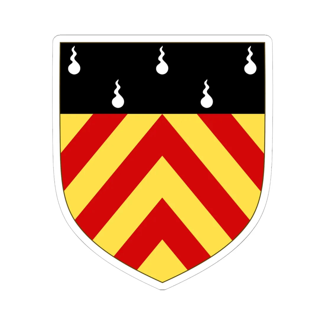 Arms of Clare Hall Cambridge (England) (Coat of Arms) STICKER Vinyl Kiss-Cut Decal 6 Inch White - The Sticker Space