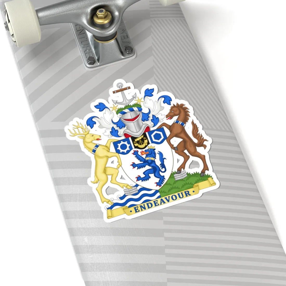 Arms of Cleveland County Council (England) (Coat of Arms) STICKER Vinyl Kiss-Cut Decal - The Sticker Space
