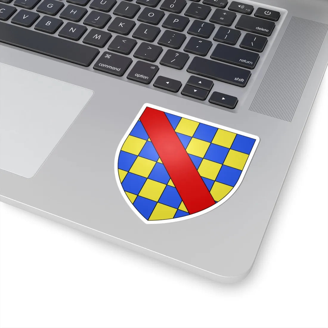 Arms of Clifford a bend gules (England) (Coat of Arms) STICKER Vinyl Kiss-Cut Decal - The Sticker Space
