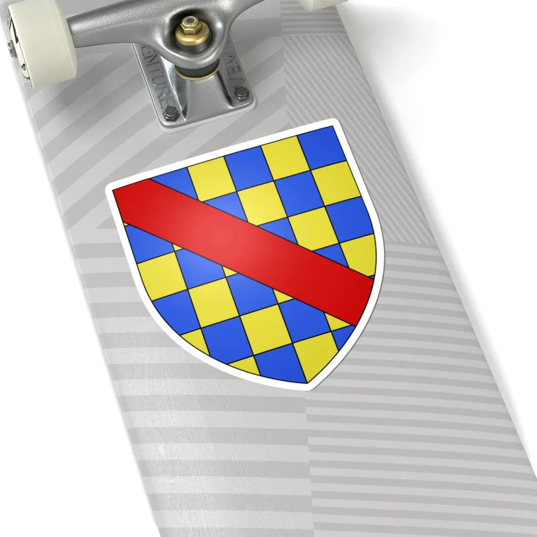 Arms of Clifford a bend gules (England) (Coat of Arms) STICKER Vinyl Kiss-Cut Decal - The Sticker Space