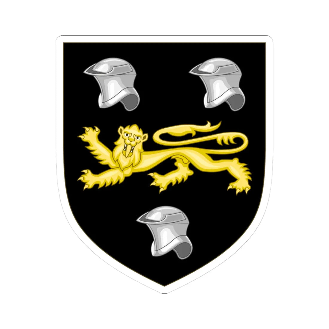 Arms of Compton (United Kingdom) (Coat of Arms) STICKER Vinyl Kiss-Cut Decal 3 Inch White - The Sticker Space