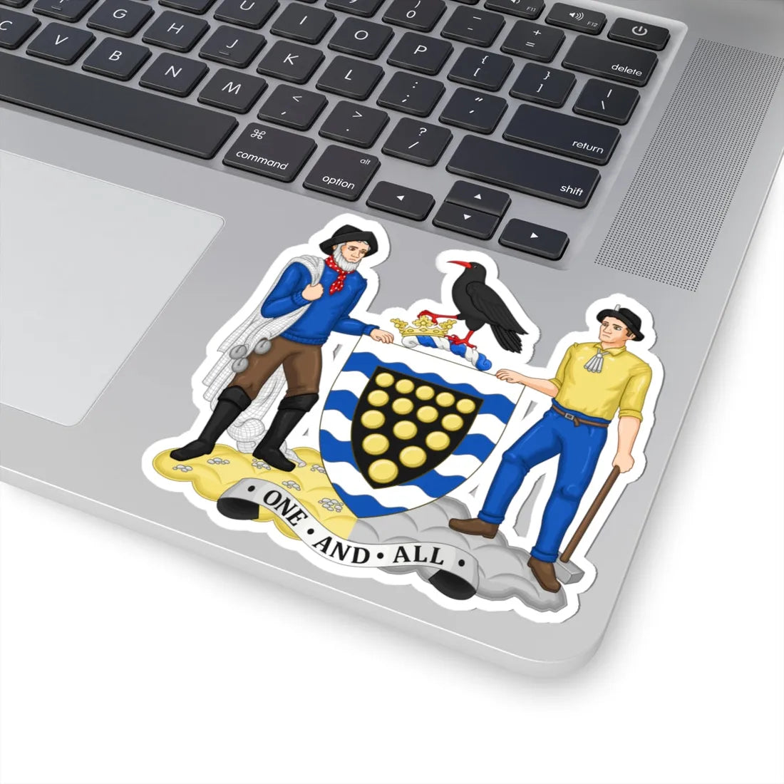 Arms of Cornwall Council (England) (Coat of Arms) STICKER Vinyl Kiss-Cut Decal - The Sticker Space