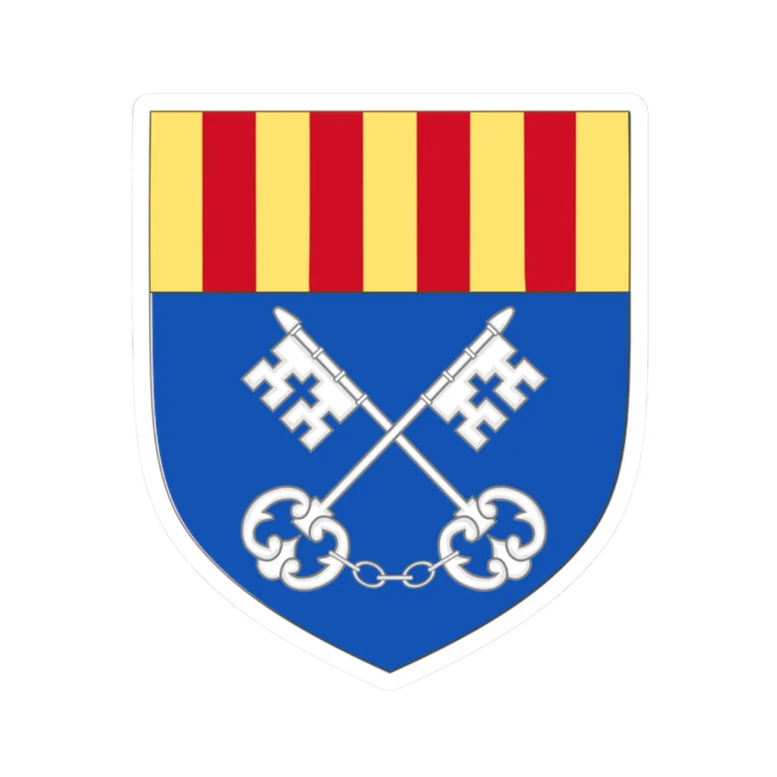 Arms of Céret (Spain) (Coat of Arms) STICKER Vinyl Kiss-Cut Decal 2 Inch White - The Sticker Space