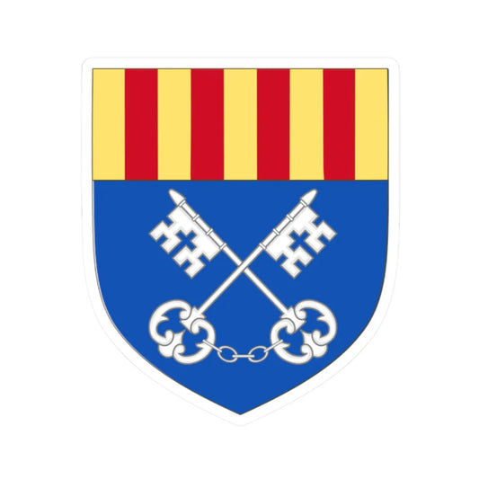 Arms of Céret (Spain) (Coat of Arms) STICKER Vinyl Kiss-Cut Decal 2 Inch White - The Sticker Space