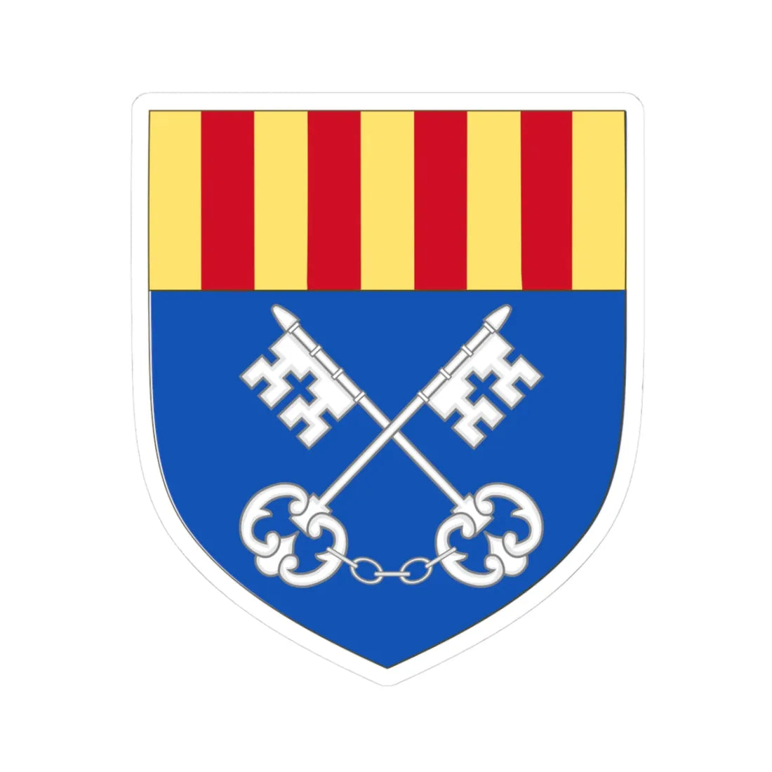 Arms of Céret (Spain) (Coat of Arms) STICKER Vinyl Kiss-Cut Decal 3 Inch White - The Sticker Space