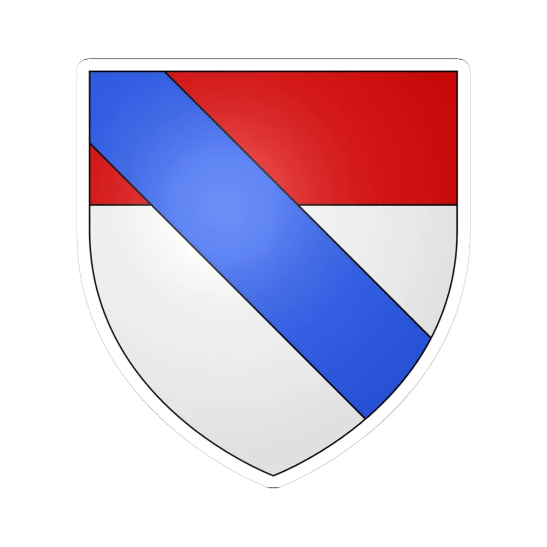 Arms of Cromwell Of Tattershall (England) (Coat of Arms) STICKER Vinyl Kiss-Cut Decal 3 Inch White - The Sticker Space