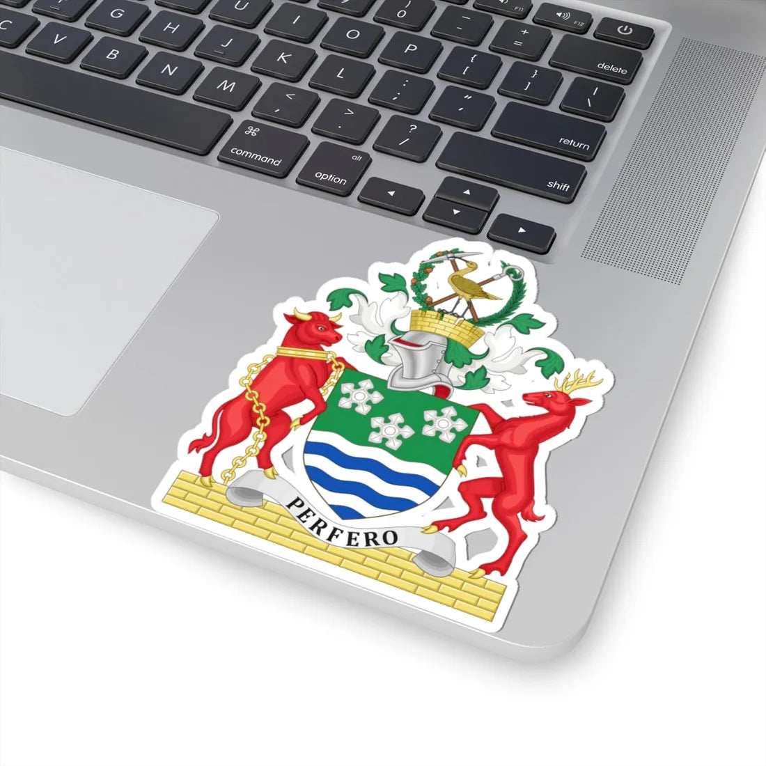Arms of Cumberland County Council (England) (Coat of Arms) STICKER Vinyl Kiss-Cut Decal - The Sticker Space