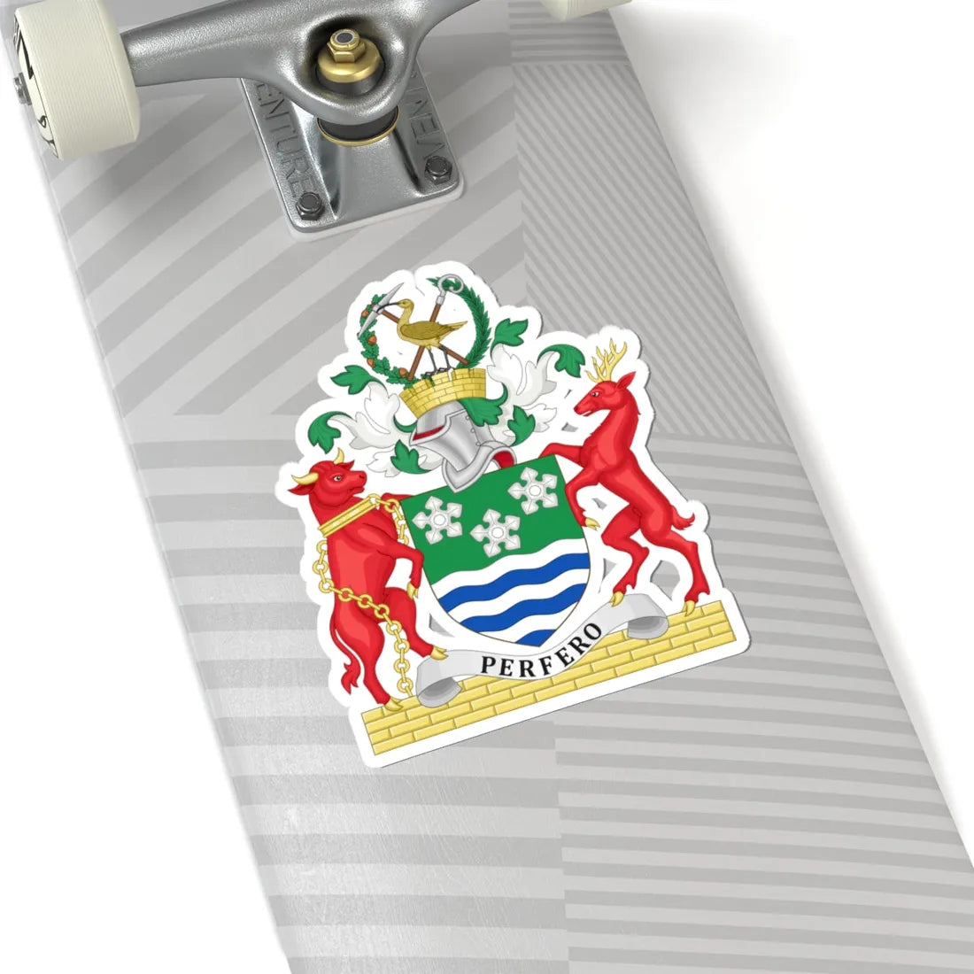 Arms of Cumberland County Council (England) (Coat of Arms) STICKER Vinyl Kiss-Cut Decal - The Sticker Space