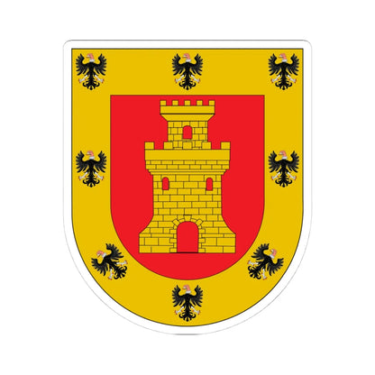 Arms of Cusco (Peru) (Coat of Arms) STICKER Vinyl Kiss-Cut Decal 4 Inch White - The Sticker Space