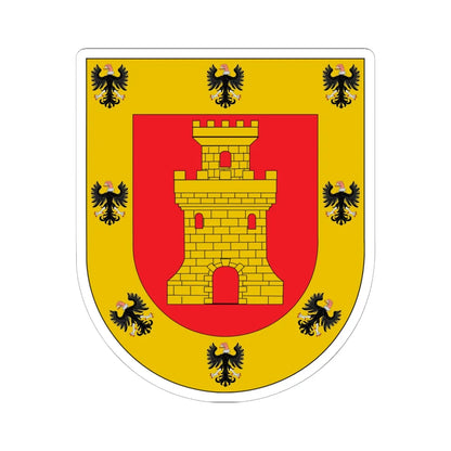 Arms of Cusco (Peru) (Coat of Arms) STICKER Vinyl Kiss-Cut Decal 6 Inch White - The Sticker Space