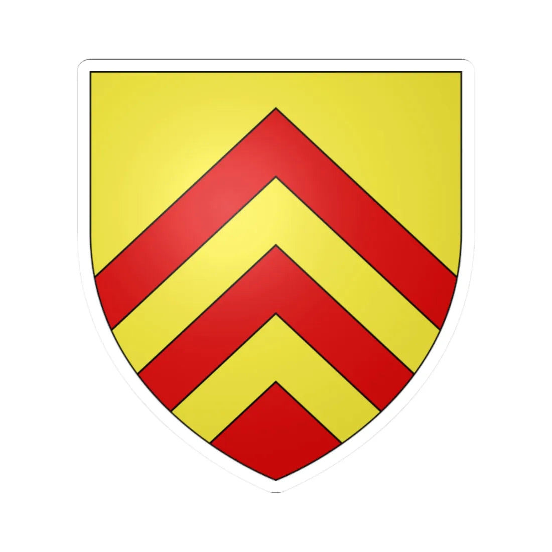 Arms of dAché (France) (Coat of Arms) STICKER Vinyl Kiss-Cut Decal 2 Inch White - The Sticker Space