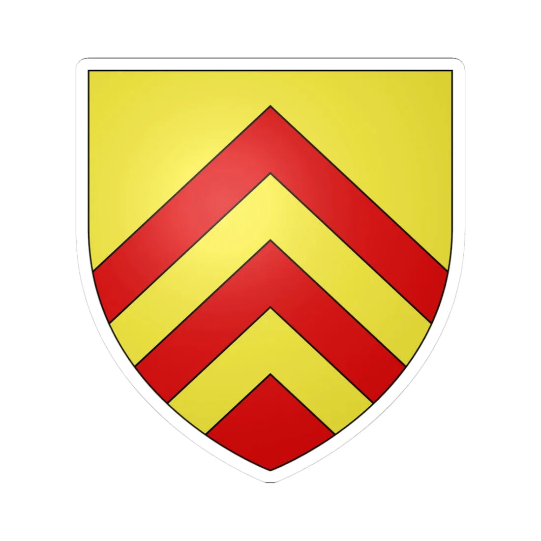 Arms of dAché (France) (Coat of Arms) STICKER Vinyl Kiss-Cut Decal 3 Inch White - The Sticker Space