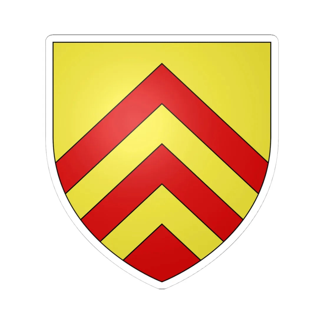 Arms of dAché (France) (Coat of Arms) STICKER Vinyl Kiss-Cut Decal 4 Inch White - The Sticker Space