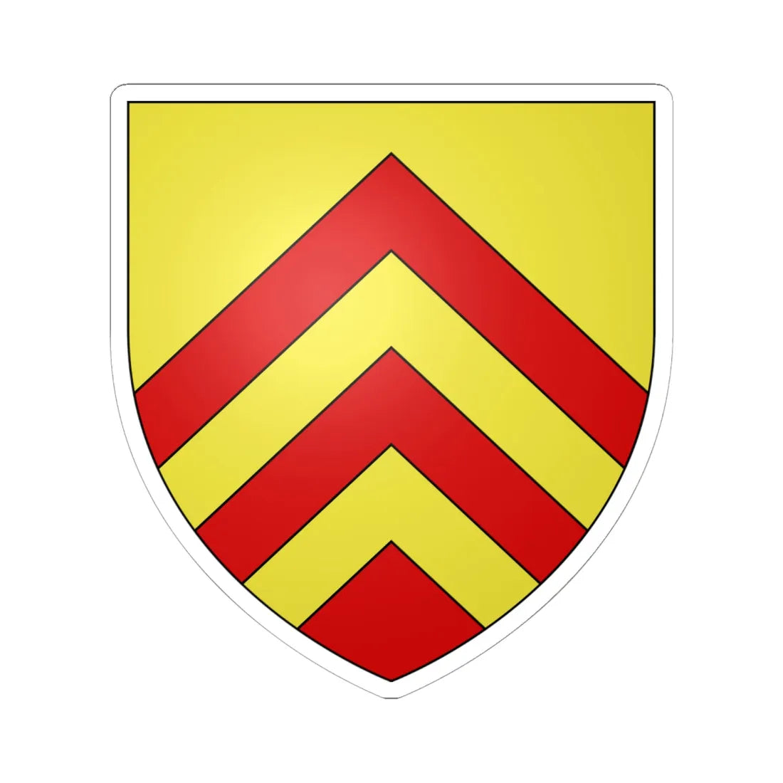 Arms of dAché (France) (Coat of Arms) STICKER Vinyl Kiss-Cut Decal 6 Inch White - The Sticker Space