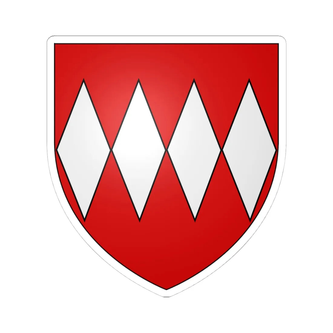 Arms of Daubeney (England) (Coat of Arms) STICKER Vinyl Kiss-Cut Decal 4 Inch White - The Sticker Space