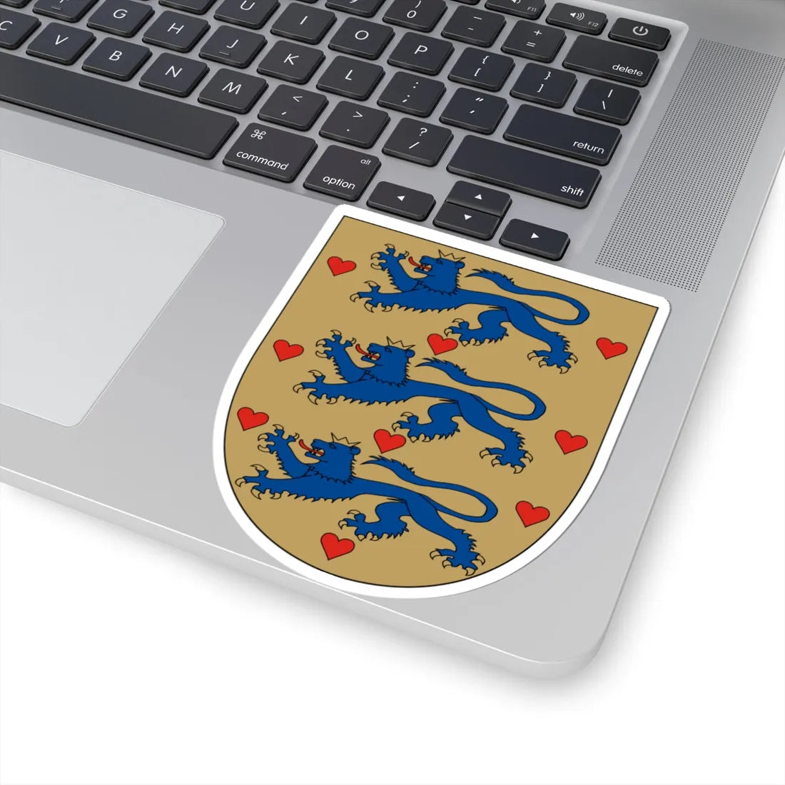 Arms of Denmark (Denmark) (Coat of Arms) STICKER Vinyl Kiss-Cut Decal - The Sticker Space