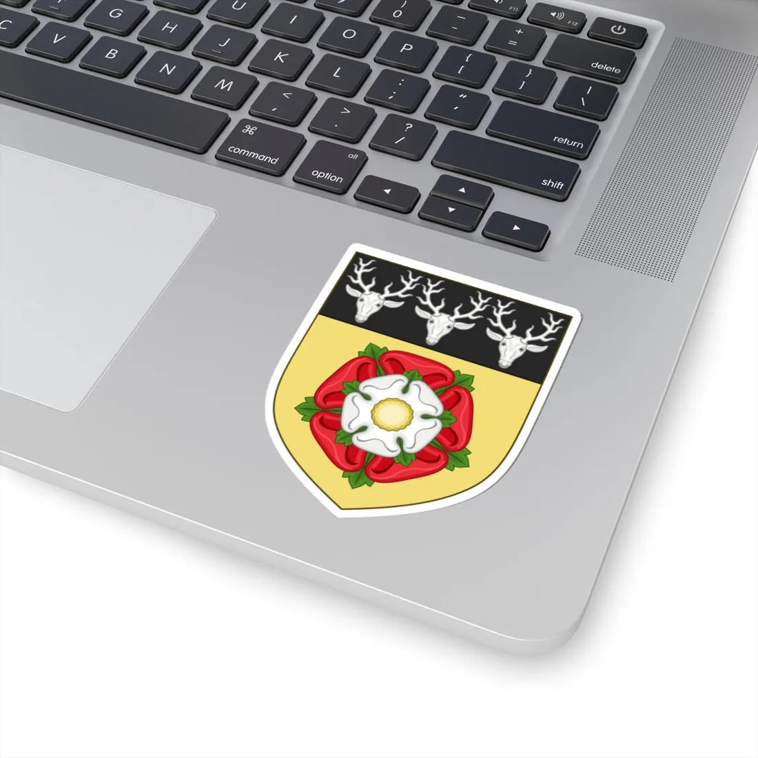 Arms of Derbyshire County Council 1937 (England) (Coat of Arms) STICKER Vinyl Kiss-Cut Decal - The Sticker Space