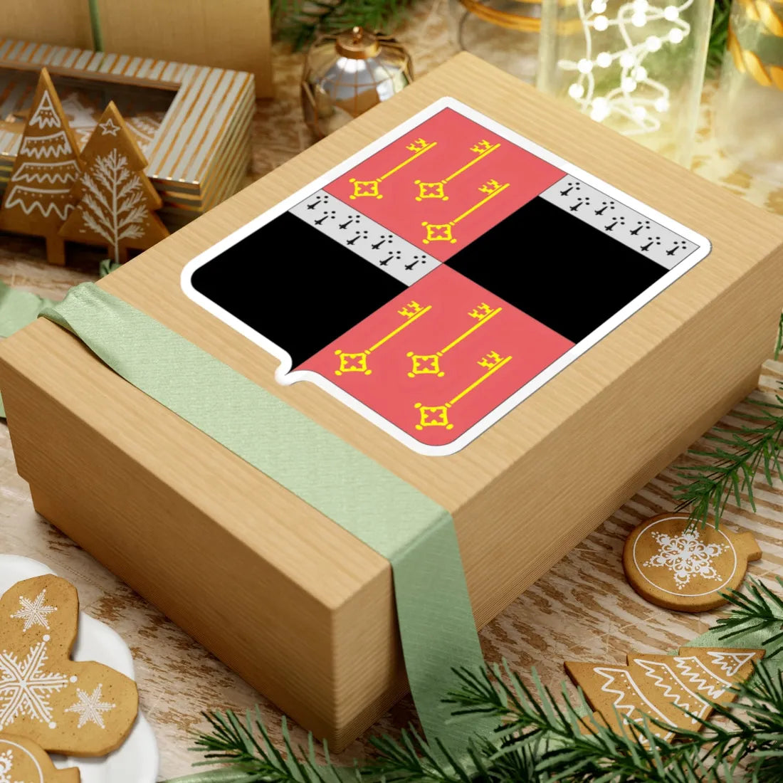 Arms of Destelbergen (Belgium) (Coat of Arms) STICKER Vinyl Kiss-Cut Decal - The Sticker Space