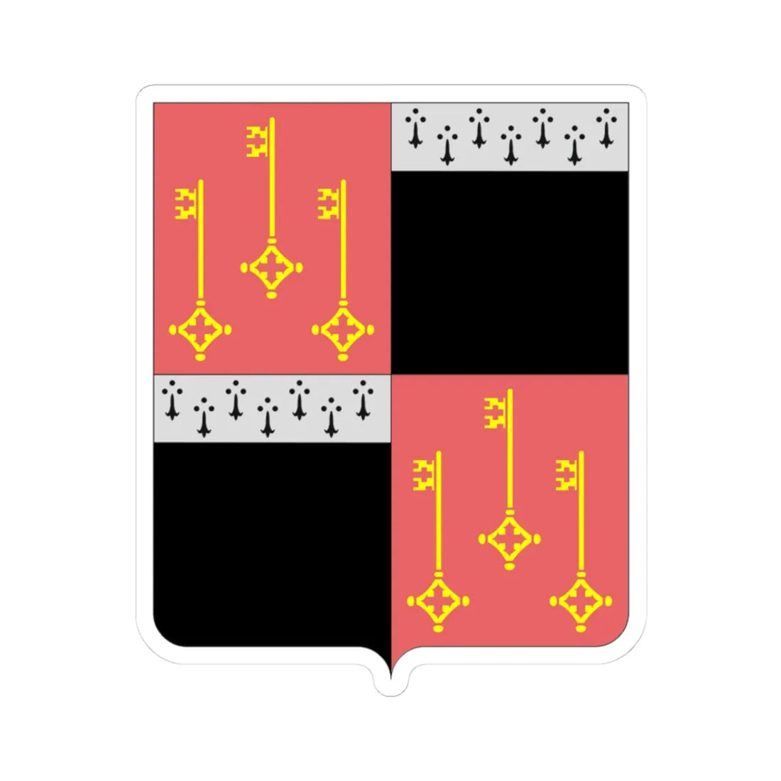 Arms of Destelbergen (Belgium) (Coat of Arms) STICKER Vinyl Kiss-Cut Decal - The Sticker Space