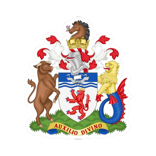 Arms of Devon County Council (England) (Coat of Arms) STICKER Vinyl Kiss-Cut Decal 2 Inch White - The Sticker Space