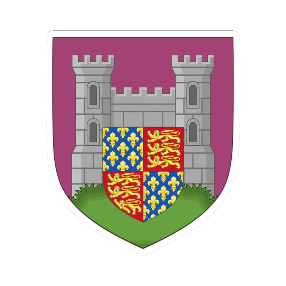 Arms of Dorchester (England) (Coat of Arms) STICKER Vinyl Kiss-Cut Decal 2 Inch White - The Sticker Space