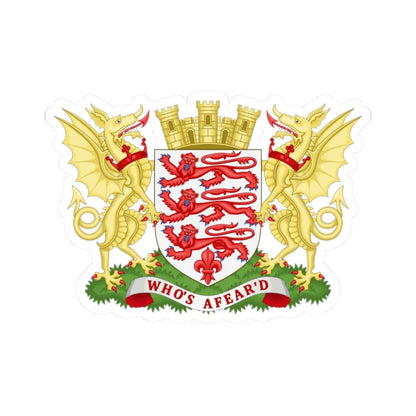 Arms of Dorset County Council (England) (Coat of Arms) STICKER Vinyl Kiss-Cut Decal 2 Inch White - The Sticker Space