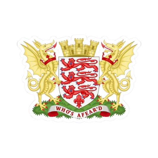Arms of Dorset County Council (England) (Coat of Arms) STICKER Vinyl Kiss-Cut Decal 2 Inch White - The Sticker Space