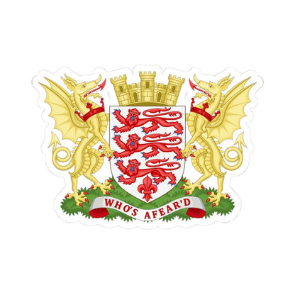 Arms of Dorset County Council (England) (Coat of Arms) STICKER Vinyl Kiss-Cut Decal 3 Inch White - The Sticker Space