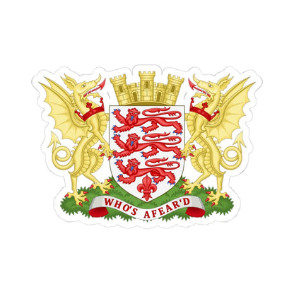 Arms of Dorset County Council (England) (Coat of Arms) STICKER Vinyl Kiss-Cut Decal 4 Inch White - The Sticker Space