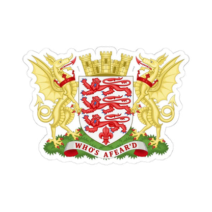 Arms of Dorset County Council (England) (Coat of Arms) STICKER Vinyl Kiss-Cut Decal 6 Inch White - The Sticker Space