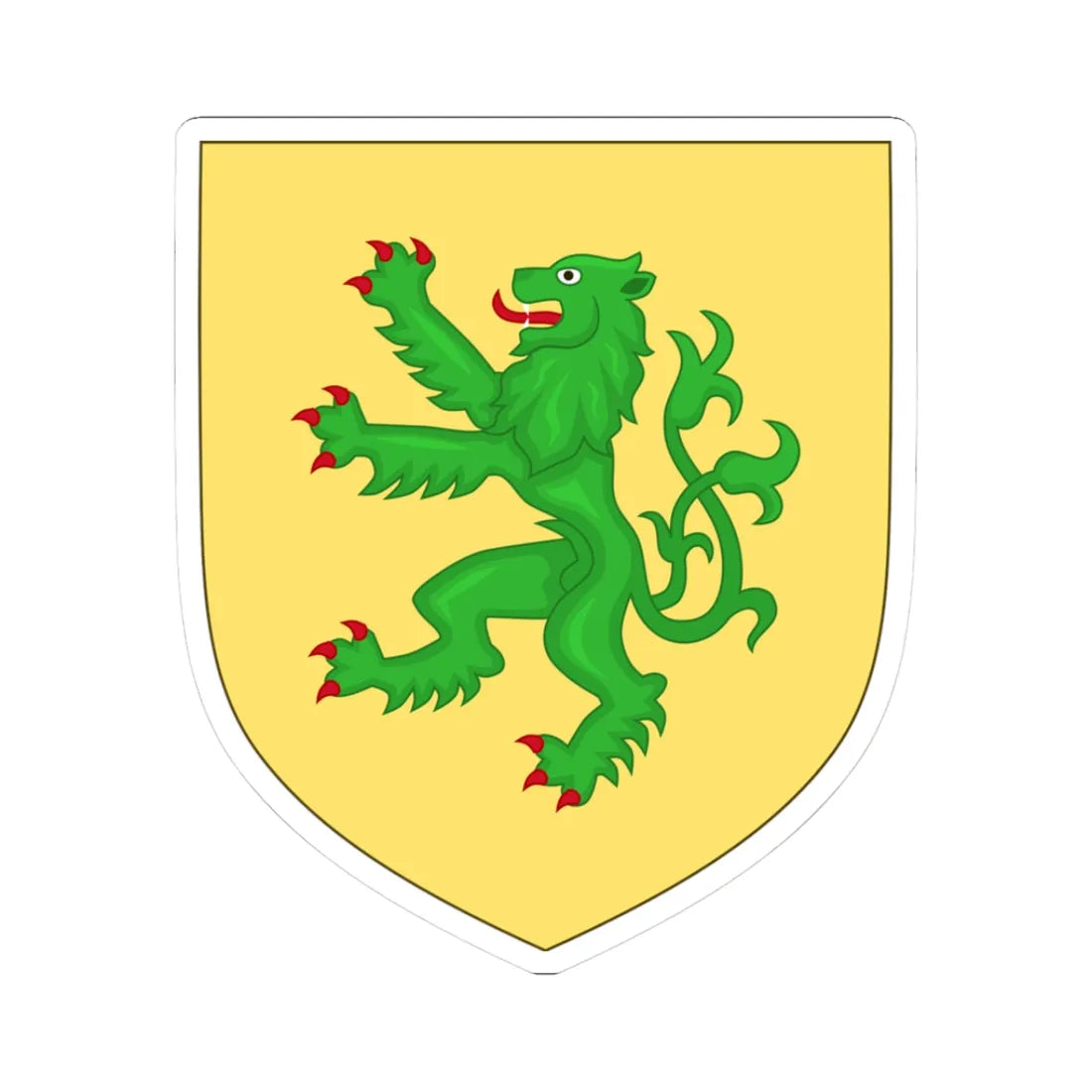 Arms of Dudley Family (England) (Coat of Arms) STICKER Vinyl Kiss-Cut Decal 3 Inch White - The Sticker Space