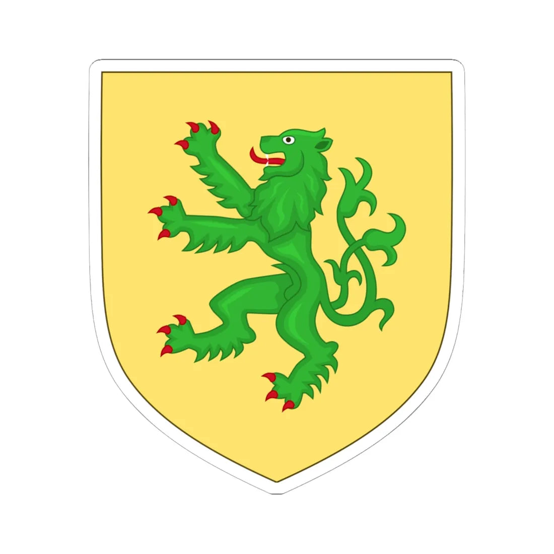 Arms of Dudley Family (England) (Coat of Arms) STICKER Vinyl Kiss-Cut Decal 6 Inch White - The Sticker Space