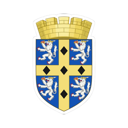 Arms of Durham County Council 1961-1974 (England) (Coat of Arms) STICKER Vinyl Kiss-Cut Decal 3 Inch White - The Sticker Space