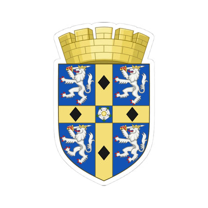 Arms of Durham County Council (England) (Coat of Arms) STICKER Vinyl Kiss-Cut Decal 4 Inch White - The Sticker Space