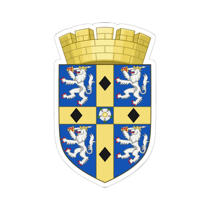 Arms of Durham County Council (England) (Coat of Arms) STICKER Vinyl Kiss-Cut Decal 6 Inch White - The Sticker Space