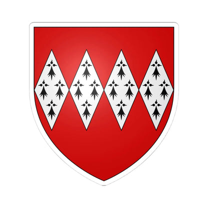 Arms of Dynham (England) (Coat of Arms) STICKER Vinyl Kiss-Cut Decal 4 Inch White - The Sticker Space