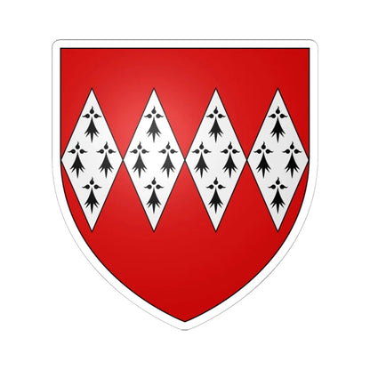 Arms of Dynham (England) (Coat of Arms) STICKER Vinyl Kiss-Cut Decal 6 Inch White - The Sticker Space