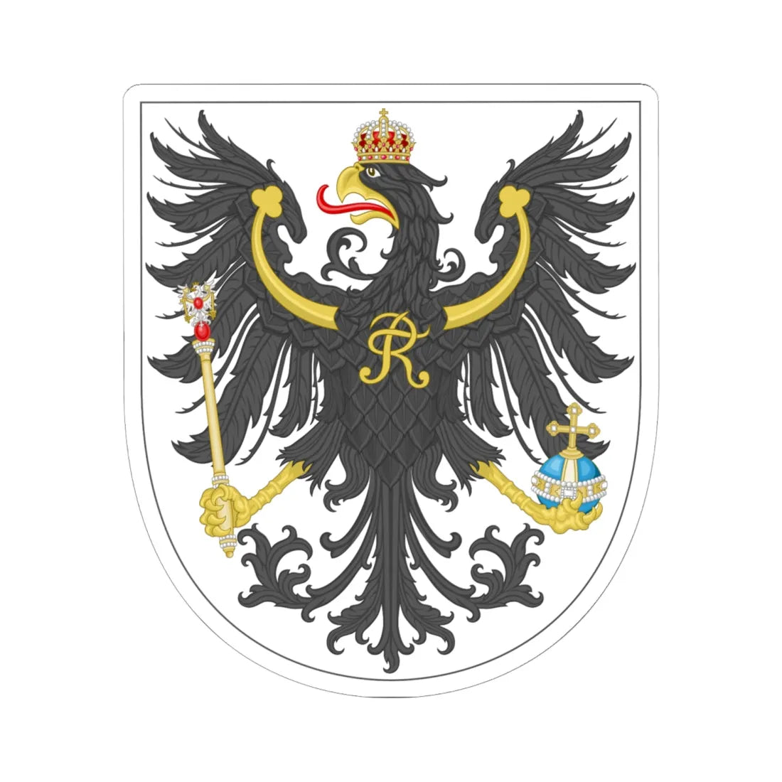 Arms of East Prussia (Germany) (Coat of Arms) STICKER Vinyl Kiss-Cut Decal 6 Inch White - The Sticker Space