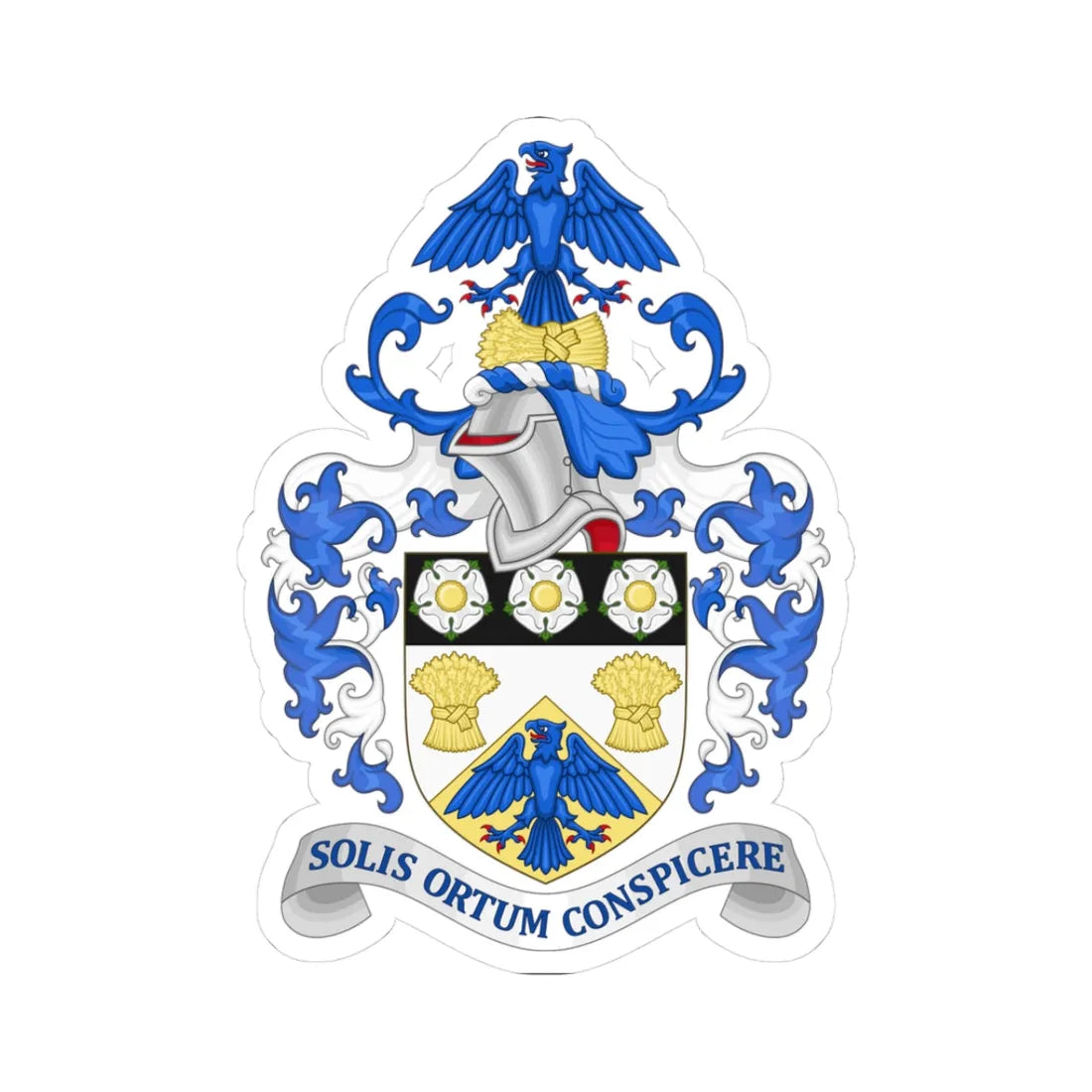 Arms of East Riding County Council (England) (Coat of Arms) STICKER Vinyl Kiss-Cut Decal 3 Inch White - The Sticker Space