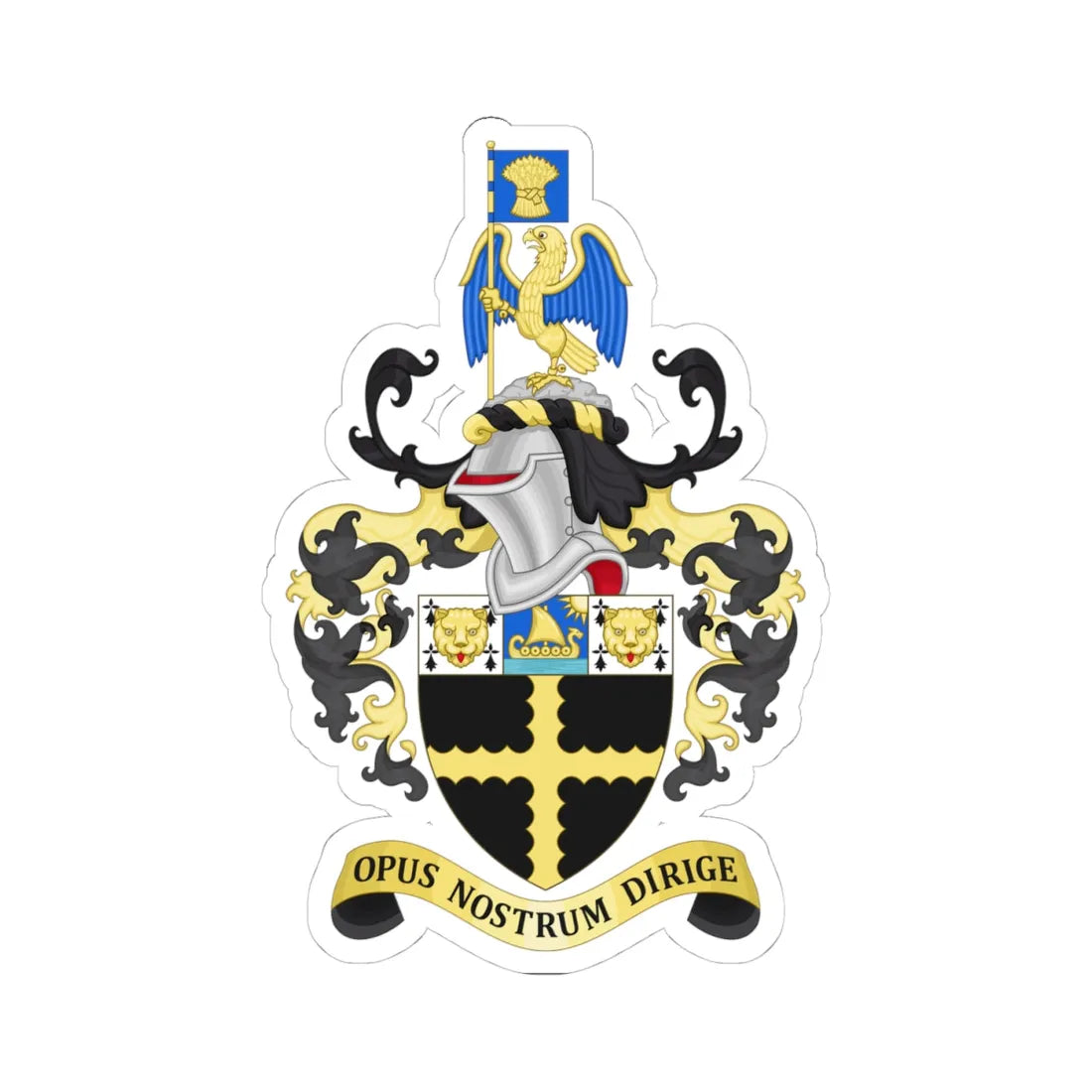 Arms of East Suffolk County Council (England) (Coat of Arms) STICKER Vinyl Kiss-Cut Decal 4 Inch White - The Sticker Space