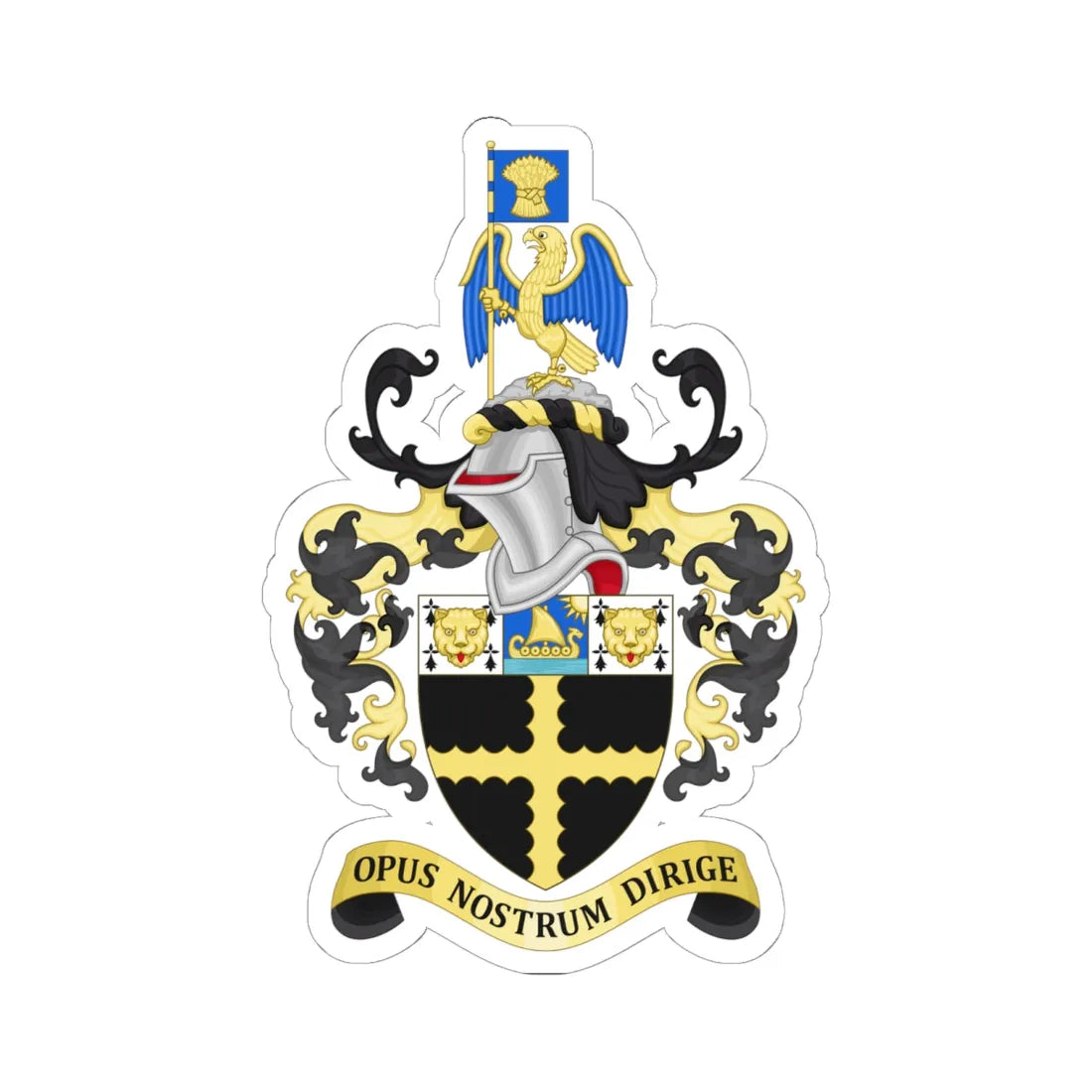 Arms of East Suffolk County Council (England) (Coat of Arms) STICKER Vinyl Kiss-Cut Decal 6 Inch White - The Sticker Space
