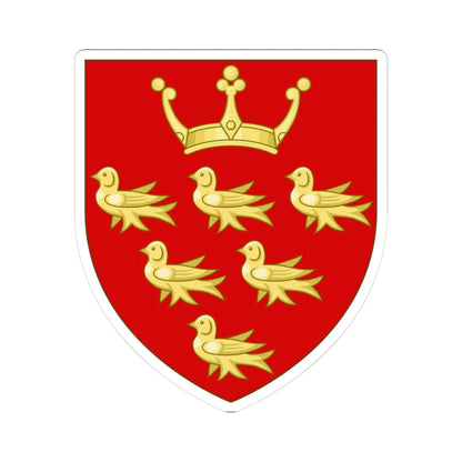 Arms of East Sussex County Council 1937-1974 (England) (Coat of Arms) STICKER Vinyl Kiss-Cut Decal 3 Inch White - The Sticker Space