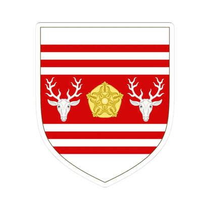 Arms of Eastbourne Borough Council (England) (Coat of Arms) STICKER Vinyl Kiss-Cut Decal 3 Inch White - The Sticker Space