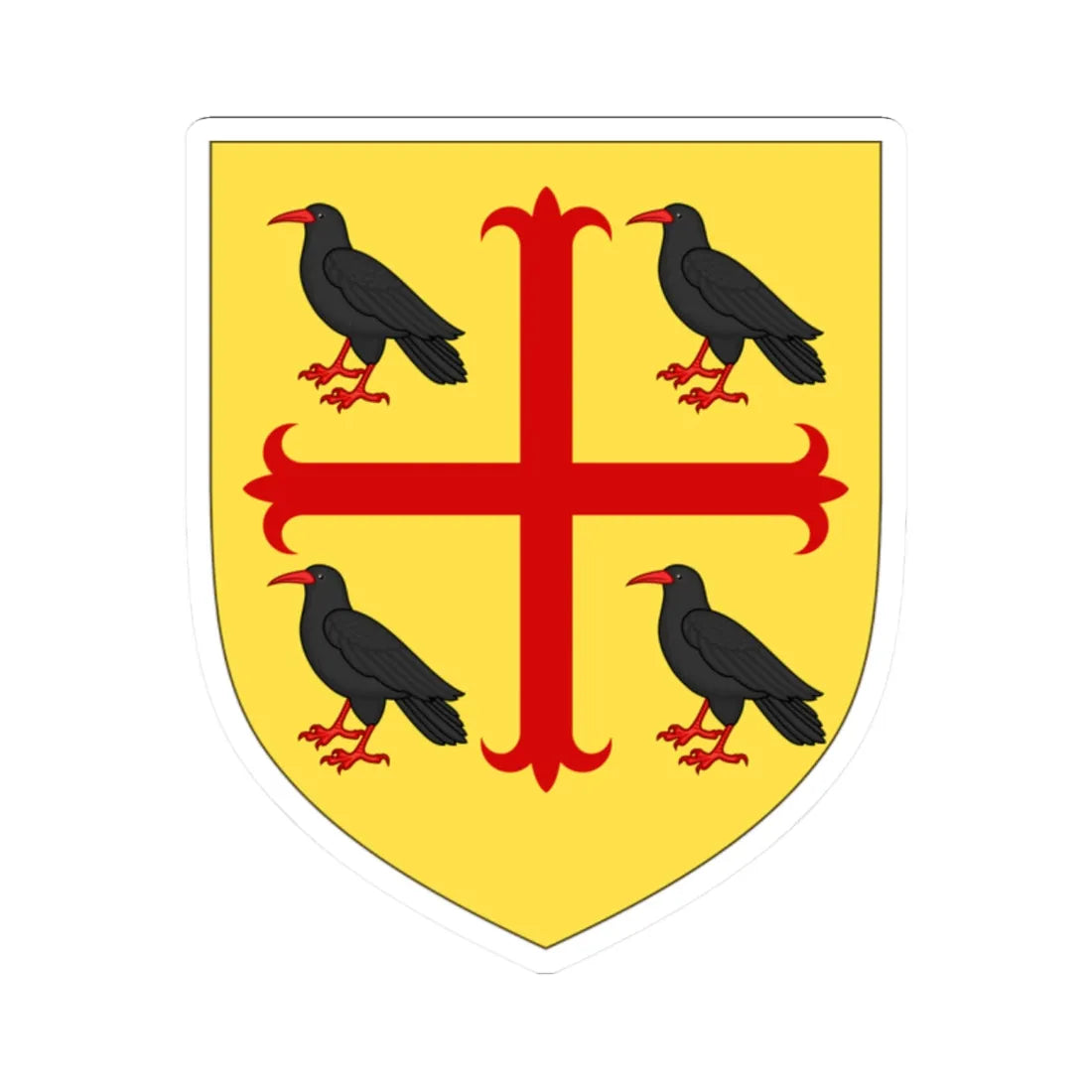 Arms of Edmund of Abingdon (England) (Coat of Arms) STICKER Vinyl Kiss-Cut Decal 2 Inch White - The Sticker Space